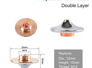 Boquillas dobles rápidas Raytools, diámetro: φ32 mm